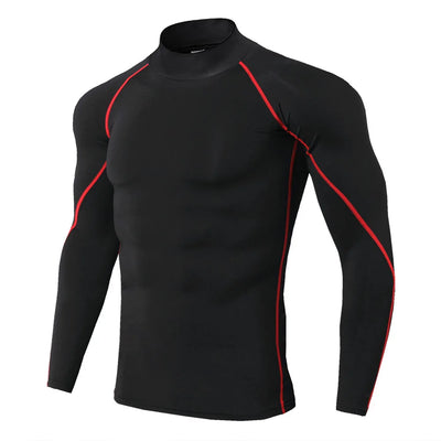 Men Sport T-shirt Quick Dry Bodybuilding Running Shirt Long Sleeve Compression Top Gym T Shirt Men Fitness Tight Rashgard - Smarsty