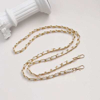 PU Leather Metal Chain Accessories Crossbody Shoulder Portable Wrist Bag Chain Strap Replacement Luggage Accessories Versatile - Smarsty