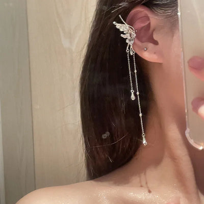 Y2K Fairy Butterfly Ear Clips with Trendy Tassels for Women - Smarsty