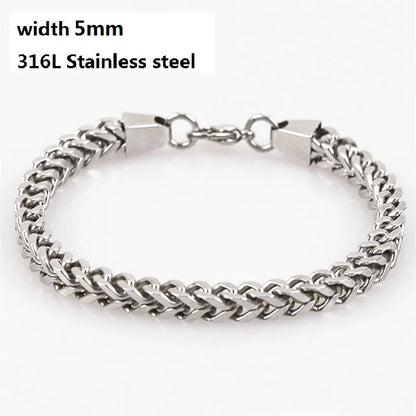 316L Stainless Steel Cuban Chain Bracelet for All - Smarsty