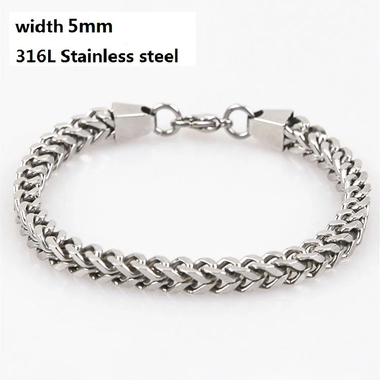 316L Stainless Steel Cuban Chain Bracelet for All - Smarsty