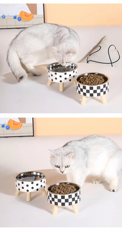 Elevated Cat Feeder Bowl for Comfortable Feeding - Smarsty