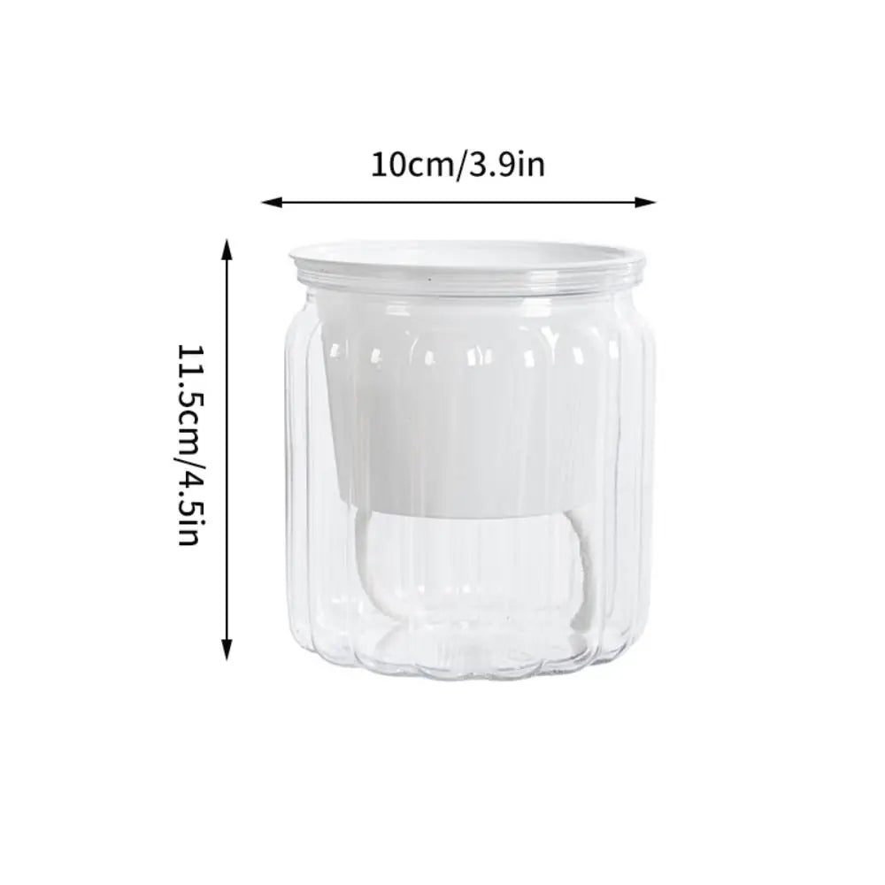 New Self Watering Hydroponic Plants Pot Plastic Removable Mini Succulent Planter Tabletop Vase Office Bonsai Decor
