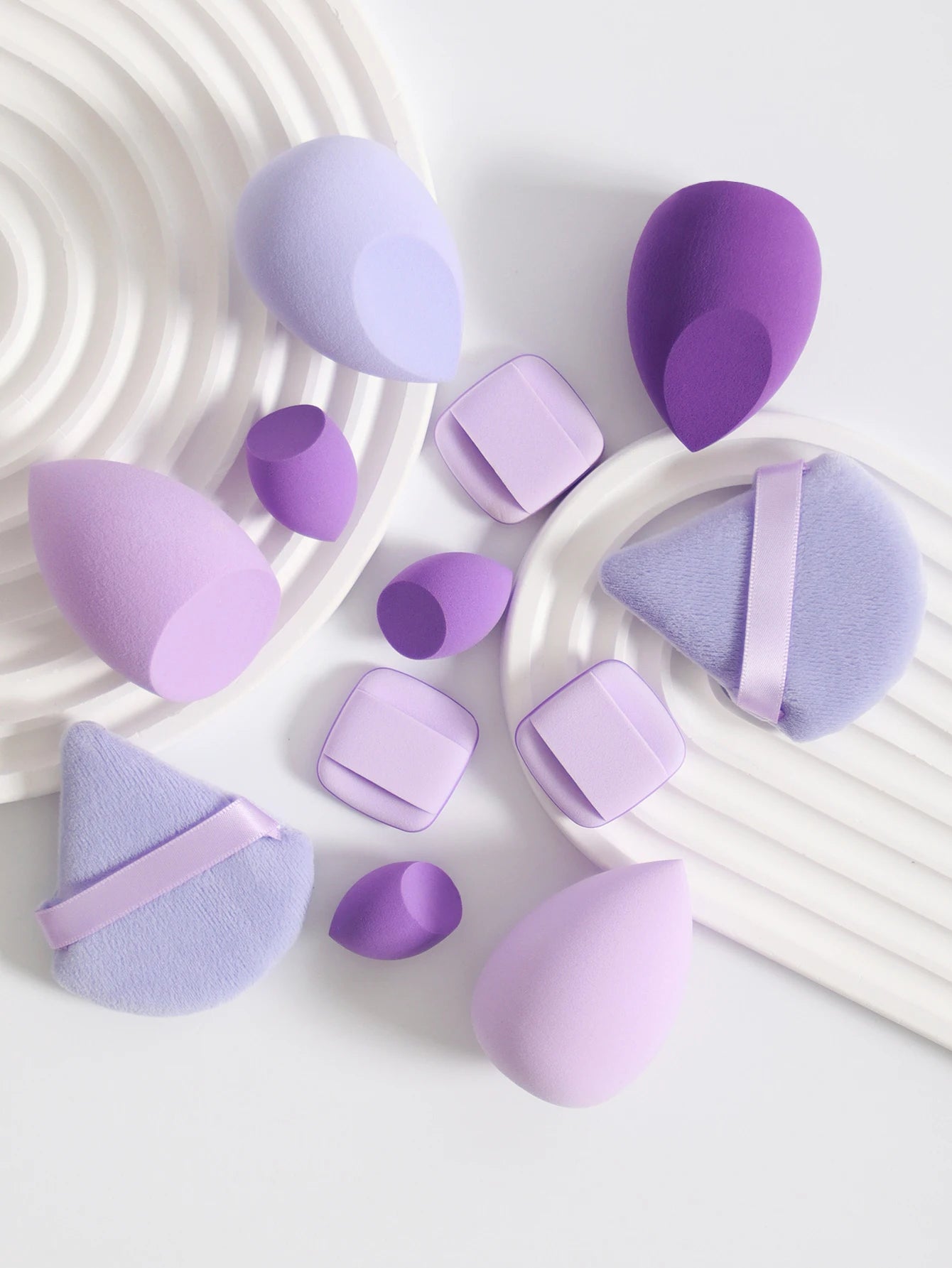 12Pcs Latex-Free Makeup Sponge Set for Flawless Application - Smarsty