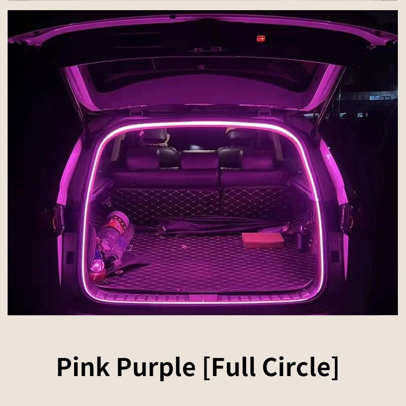Car high brightness trunk lighting ambient light interior decoration LED wiring free automatic sensing tailgate light strip - Smarsty