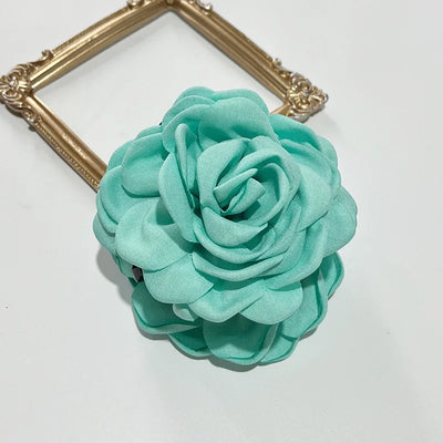 French Fabric Rose Hair Claw Clip Elegant Gift For Women - Smarsty