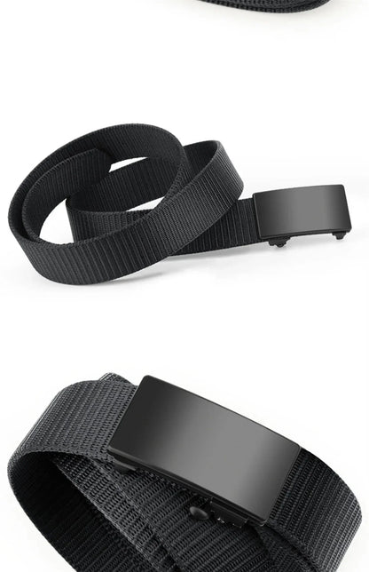 Men's Quick Release Canvas Belt Durable Outdoor Sports - Smarsty