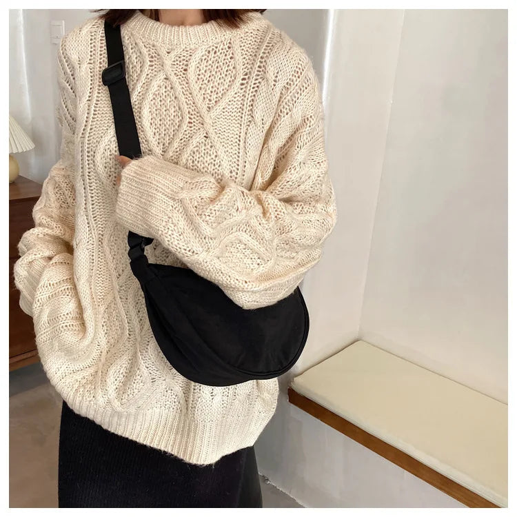 Casual Nylon Crossbody Bag for Women Large Capacity - Smarsty