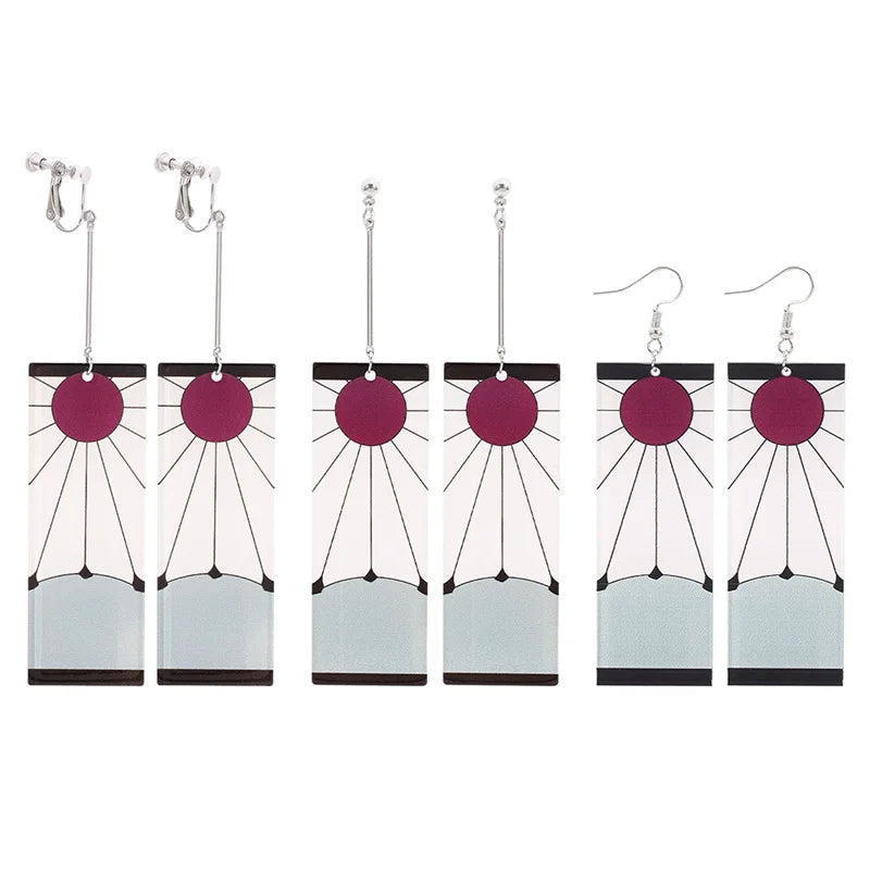 Anime Demon Slayer Acrylic Drop Earrings for Unique Style - Smarsty