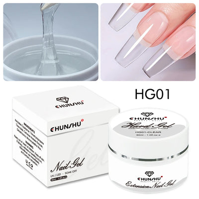 Milky White Hard Gel For Nail Extension 30ML - Smarsty