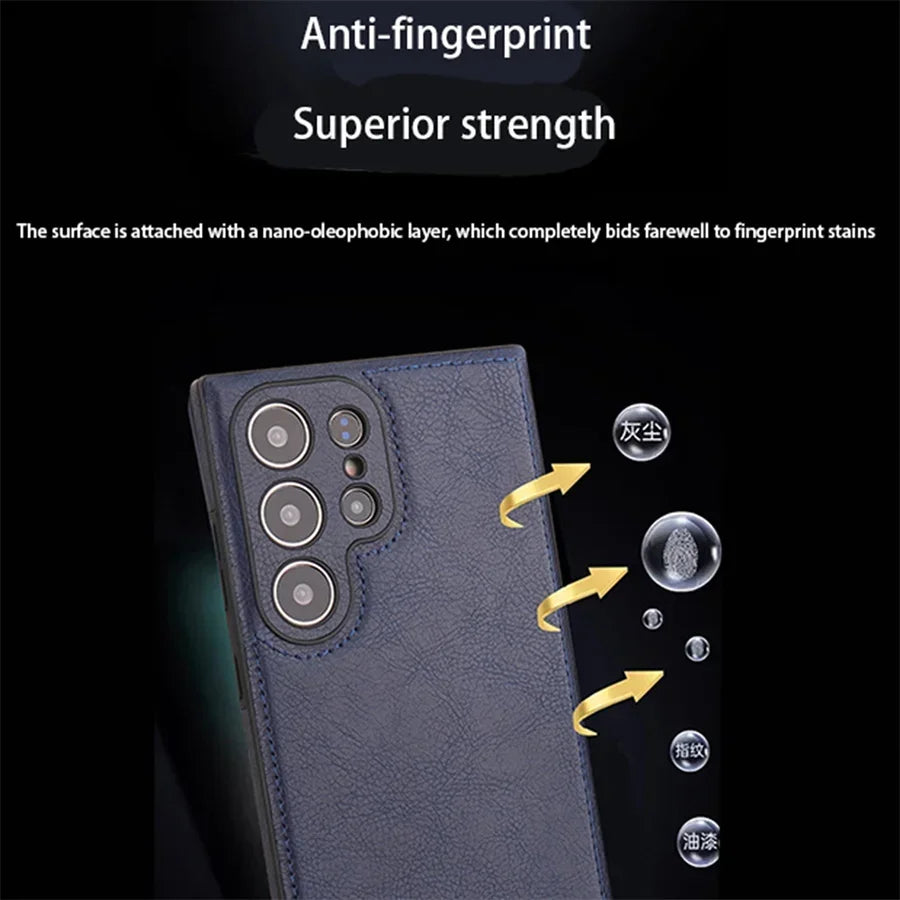Premium PU Leather Shockproof Phone Case With Slim Bumper - Smarsty