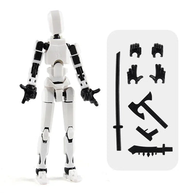 DIY Luminous T13 Multi-Jointed Movable Shapeshift Robot 3D Printed Mannequin Lucky robot and dog Action Figures Toys kids Gifts - Smarsty