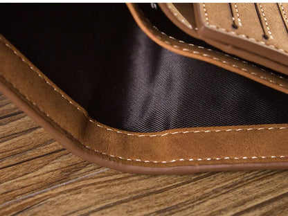 New Men Wallets Credit Card/ID Holder Vintage Brand Male Wallet High Quality PU Leather Photo Holder Foldable Short Men Purse - Smarsty