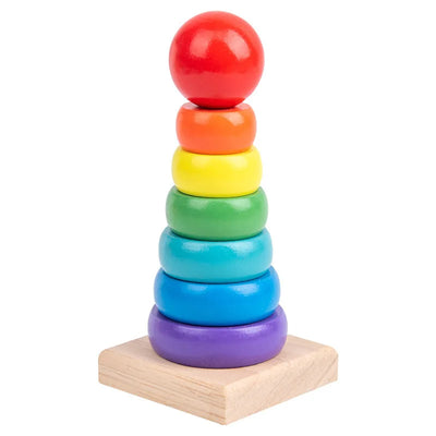 Montessori Toy Wooden Building Blocks Early Learning Educational Toys Color Shape Match Kids Puzzle Toys For Children Boys Girls - Smarsty