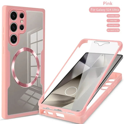 Smarsty 360 Degree Shockproof MagSafe Case Transparent Cover -