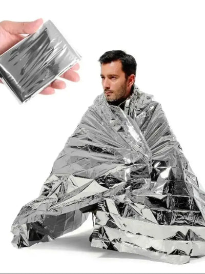Survival Emergency Mylar Thermal Blanket Foil Space Blanket for NASA Body Warmer Outdoor First Aid Camping Gear Hiking Travel by Smarsty