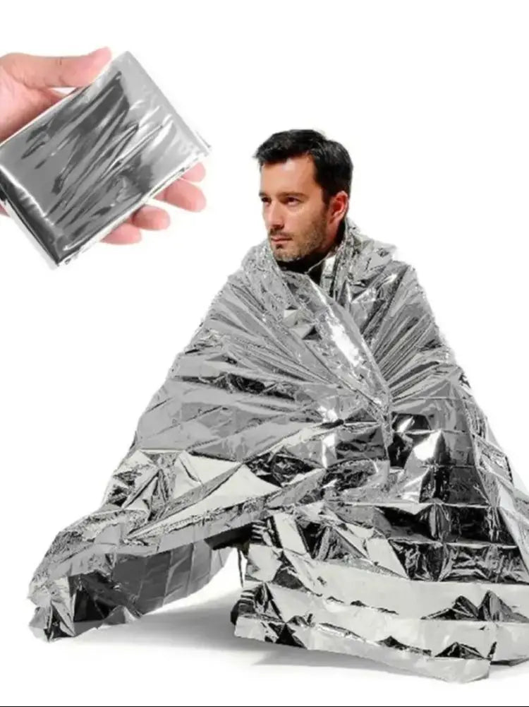 Survival Emergency Mylar Thermal Blanket Foil Space Blanket for NASA Body Warmer Outdoor First Aid Camping Gear Hiking Travel by Smarsty