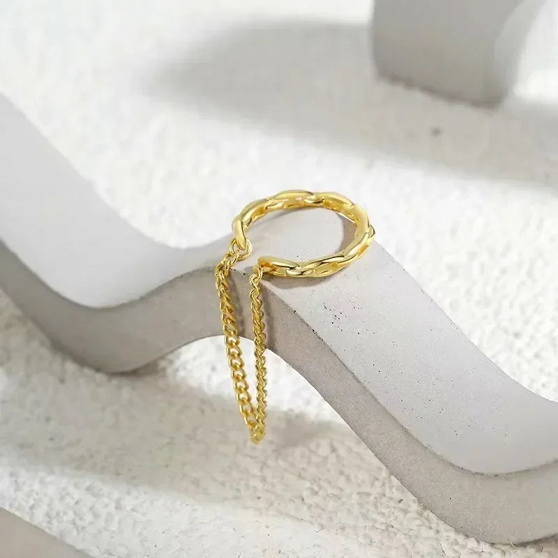 Minimalist Fake Piercing Ear Cuff Earrings with Tassel Design - Smarsty