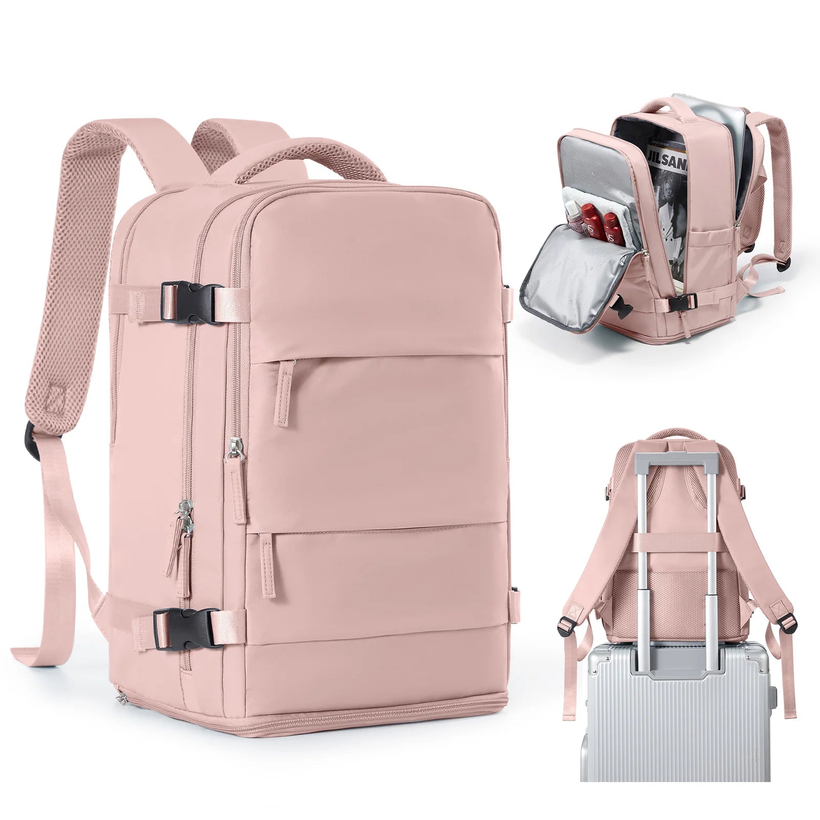 Women Men Hand Luggage Backpack Business College Laptop Travel Backpack Waterproof Carry on mochila viaje cabina avion 40x20x25 - Smarsty