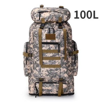 80L/100L  Mountaineering Bag Climb Bag Tactical Backpacks Large Backpack Outdoors Hiking Camping Travel Bags - Smarsty