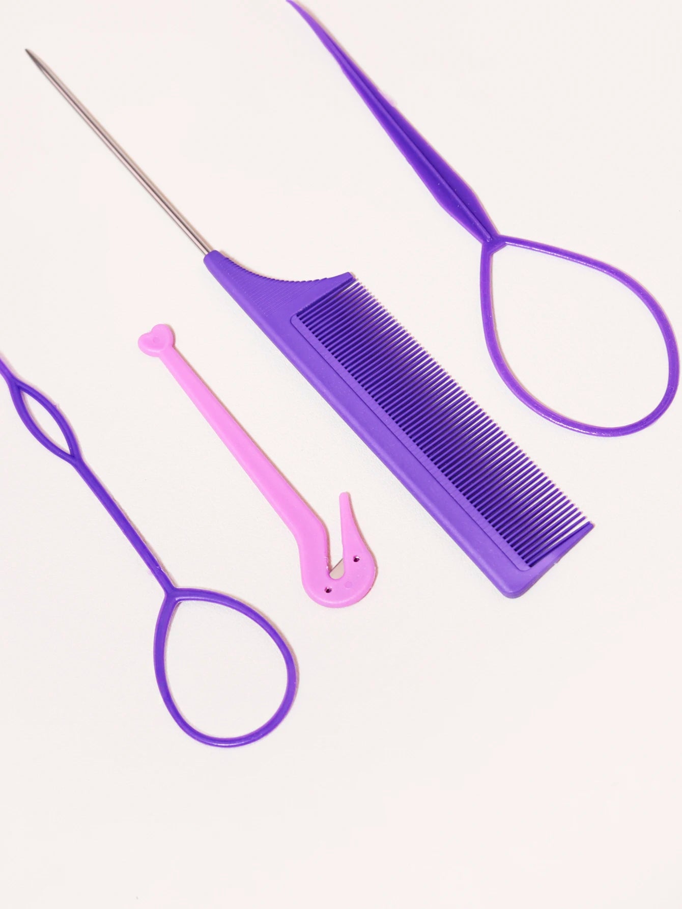 4-Piece Hair Styling Accessories Set with Braid Tool - Smarsty