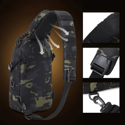 Men's Camping Chest Bag Tactical Sports Shoulder Outdoor Fanny Pack Hiking Climbing Cycling Fishing MOLLE System Sling Bags by Smarsty