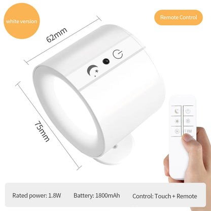 LED Wall Sconces with Touch Control and 360 Rotation - Smarsty