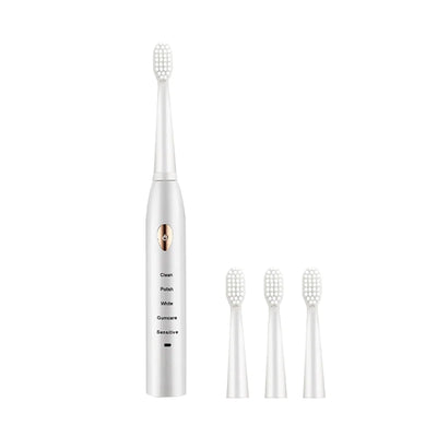 Jianpai Black White Acoustic Electric Toothbrush with USB Charging - Smarsty