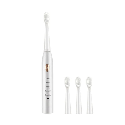 Jianpai Black White Acoustic Electric Toothbrush with USB Charging - Smarsty