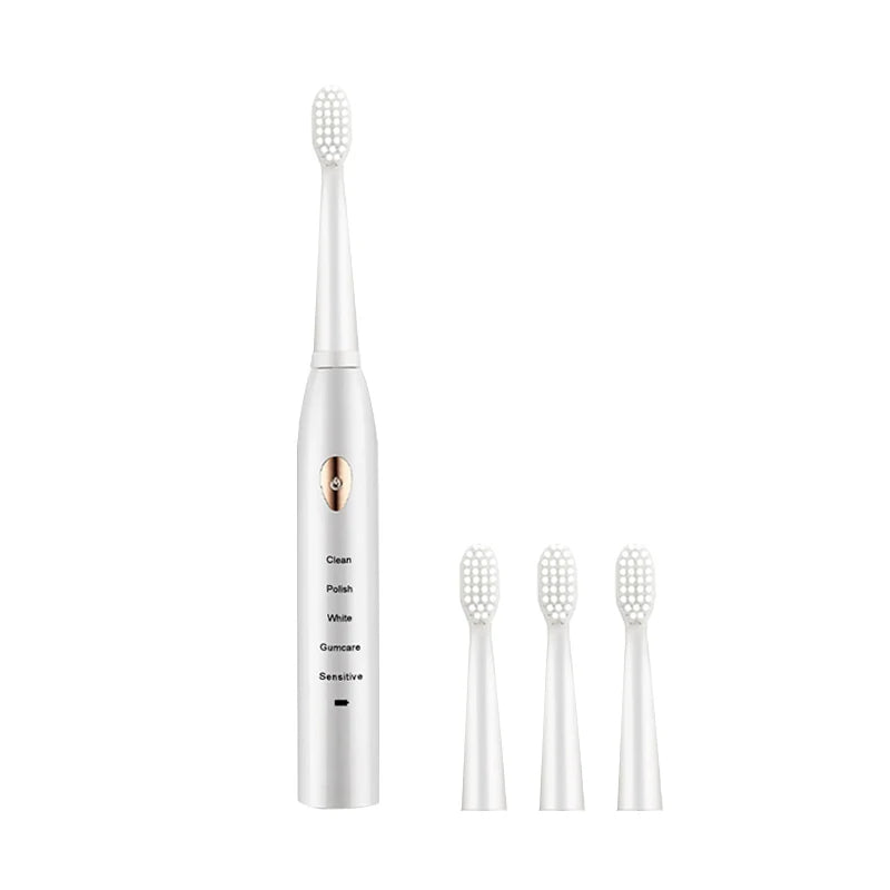 Jianpai Black White Acoustic Electric Toothbrush with USB Charging - Smarsty