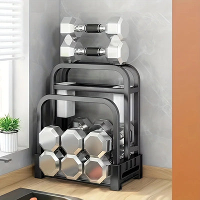 1pc Stainless Steel Knife Holder Kitchen Rack Home Countertop Cutting Board Rack Cutting Board Knife Integrated Storage Rack by Smarsty