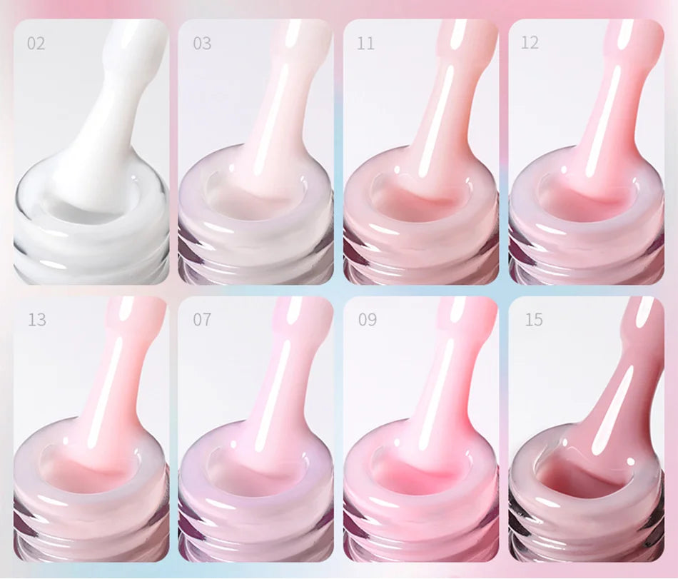 Born Pretty Milky Pink Rubber Base Gel Polish 15ml Self Leveling Formula - Smarsty