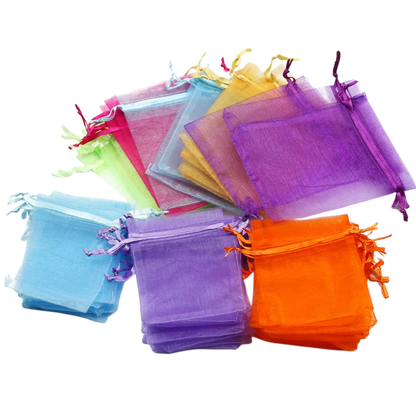 50pcs Multicolor Organza Bags for Jewelry Packaging - Smarsty