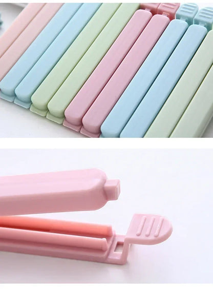 10PCS Bag Clips Food Snack Sealing Clip12/15.5cm Portable Kitchen Storage Accessories Tool Elastic Buckle Package Bag Clamp 2025