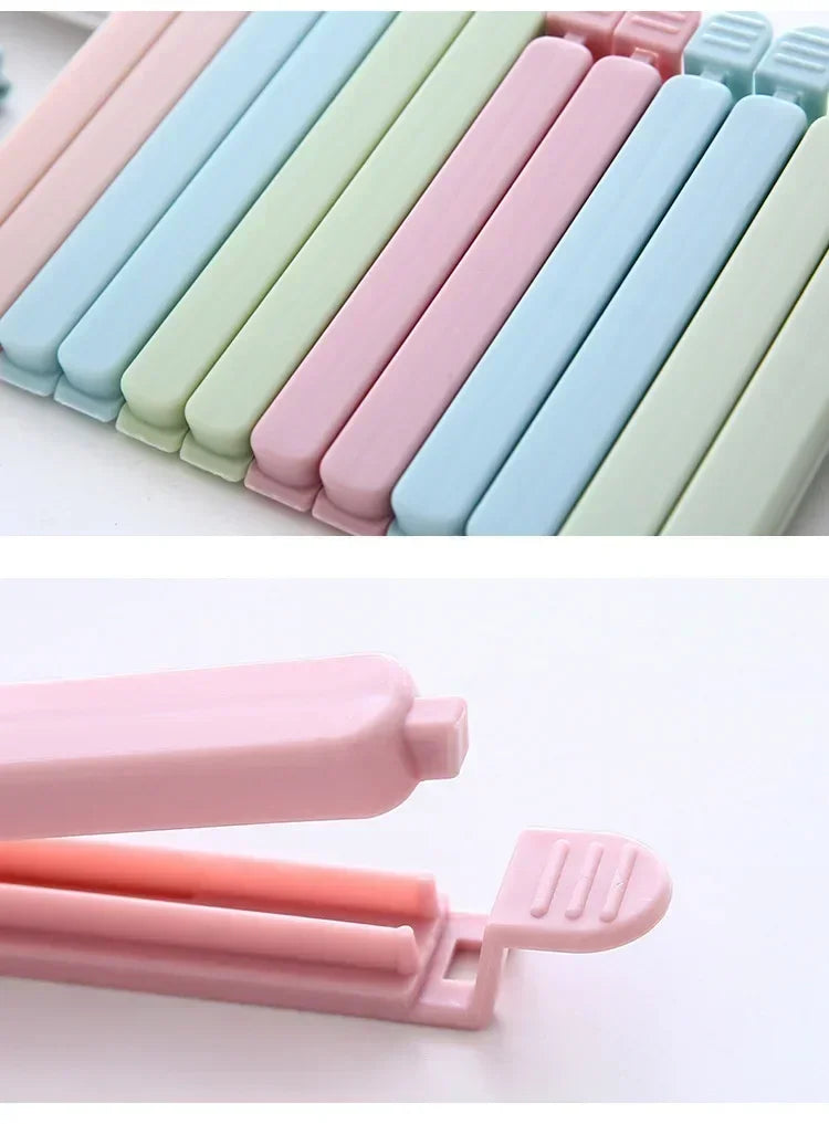 10PCS Bag Clips Food Snack Sealing Clip12/15.5cm Portable Kitchen Storage Accessories Tool Elastic Buckle Package Bag Clamp 2025