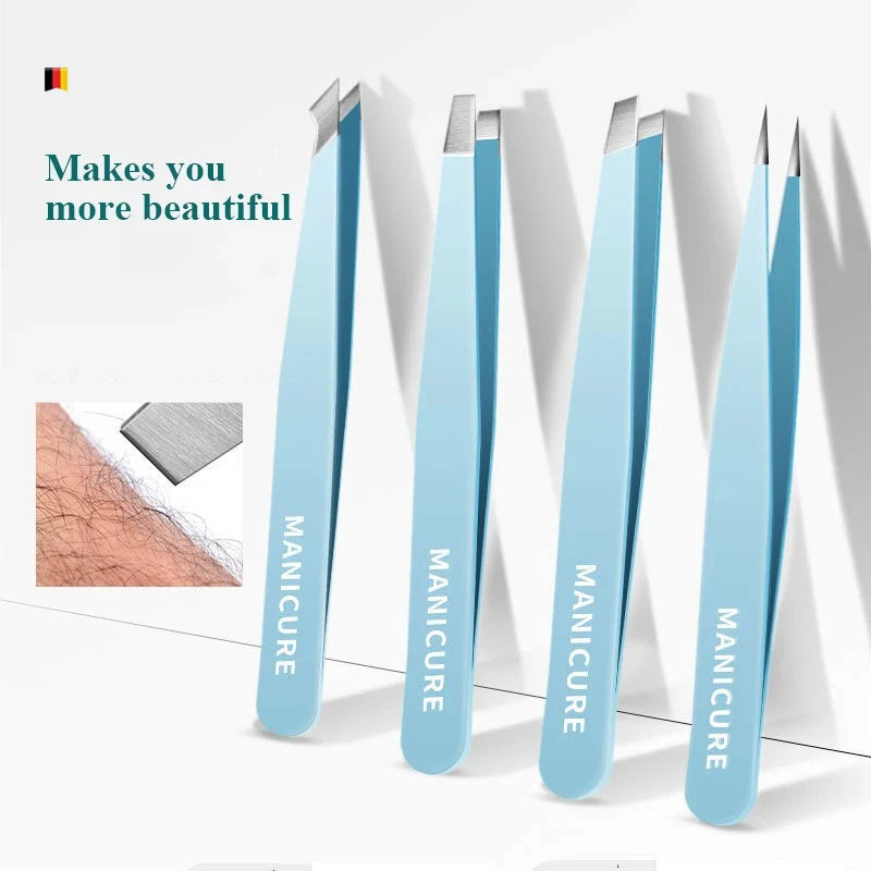High-Quality Stainless Steel Eyebrow Tweezers Set - Smarsty