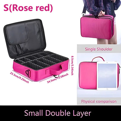 Travel Makeup Case With Large Capacity Cosmetic Organizer - Smarsty