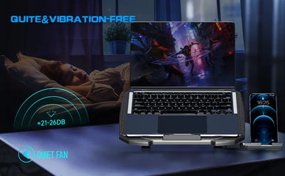 Laptop Cooling Pad 12 17 Inch With Five Quiet Fans - Smarsty