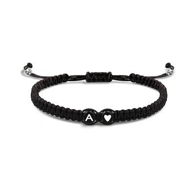 Handmade Adjustable Heart Initial Bracelets for Friendship - Smarsty
