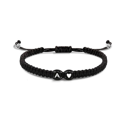 Handmade Adjustable Heart Initial Bracelets for Friendship - Smarsty