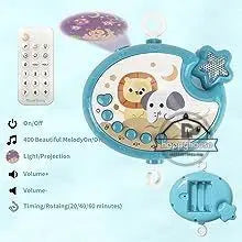 Musical Baby Crib Mobile with Lights Music Projection for Infants Remote Control Crib Toys for Newborn Baby Mobile for Crib Toys - Smarsty