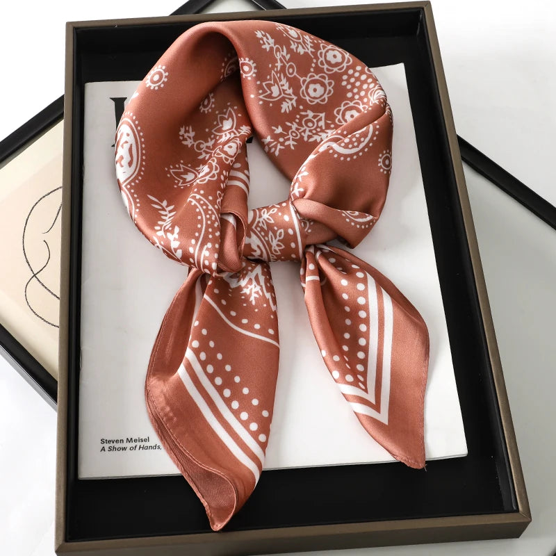 Elegant Silk Floral Hairbands and Neck Scarves - Smarsty