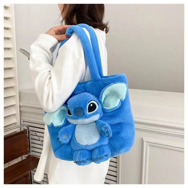 Disney Stitch Plush Shoulder Bag Cute Strawberry Bear - Smarsty