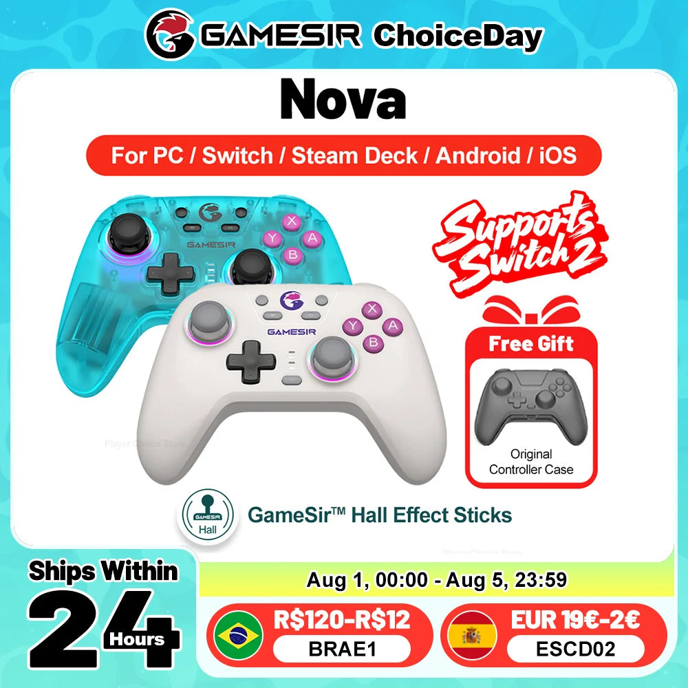 GameSir Nova PC Gamepad with HD Rumble for Nintendo Switch - Smarsty