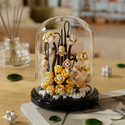 Micro particle building block bouquet handmade gift, children's puzzle toy handmade DIY sunflower desktop decoration ornament - Smarsty