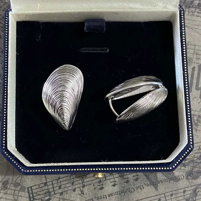 Vintage Metal Stud Earrings Punk Silver Geometric Irregular - Smarsty