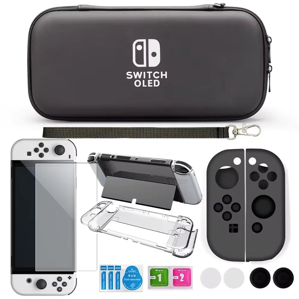 Nintendo Switch Oled Hard Shell Travel Case Bundle - Smarsty