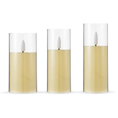 Flameless Candles Acrylic Pillar Candle Soft Light Battery Operated Flickering Candle for Romantic Ambiance