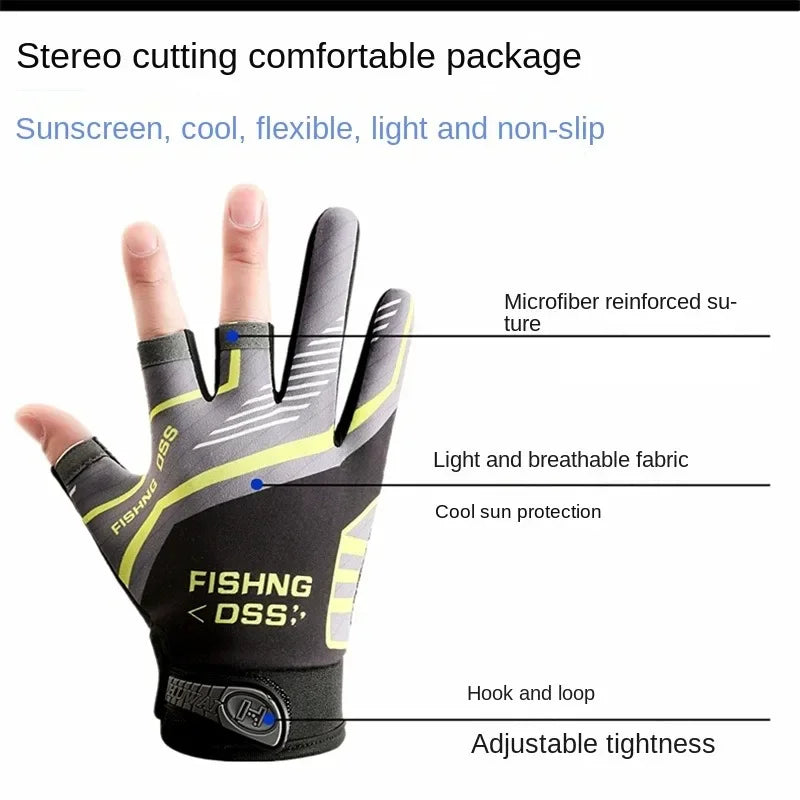 Men's Summer Fishing Gloves Breathable Anti Slip Protection - Smarsty