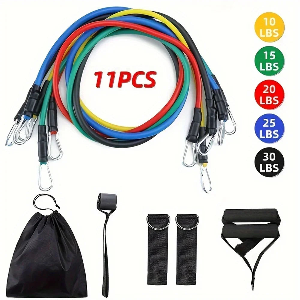 11 Piece Set Of Muscle Training Straps, Multifunctional Fitness Tension Strap, Fitness Tension Training Harness, Elastic Rope